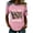 Pink, variant on Youpwaven Women's 250th Anniversary USA 1776-2026 T-Shirt, Patriotic Waving Flag Graphic Top, 250 Years Celebration Independence Day Crew Neck Tee