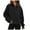 09-Black, variant on Women Oversized Zip Up Hoodie Fleece Quarter Zip Pullover Sweatshirts Solid Long Sleeve Warm Hoodies with Pockets 11-Navy M