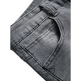 thumbnail image 6 of Lamuusaa Men Casual Jeans, Solid Color Long Trousers with Broken Holes, S/ M/ L/ XL/ XXL/ XXXL, 6 of 9