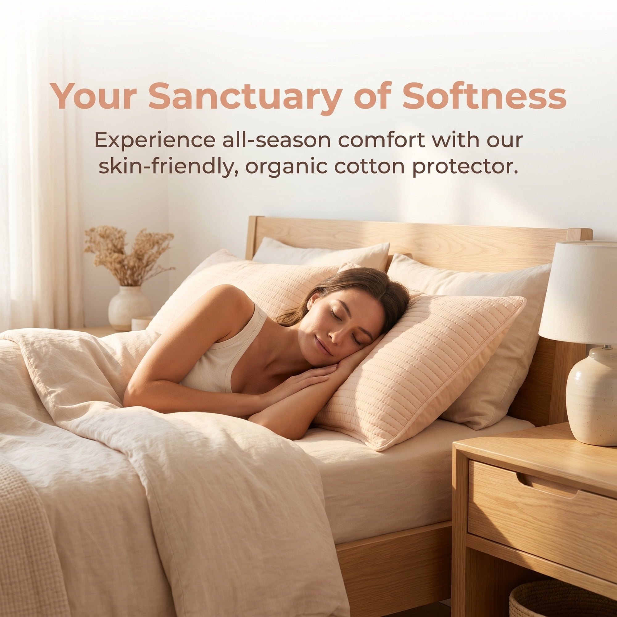 Unique Bargains Comfortable Envelope-style Pillow Protector, 2-pack Quilted Khaki 19"x29"