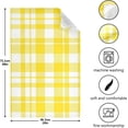 thumbnail image 3 of Coolnut Buffalo Plaid Yellow Kitchen Dish Towel Set of 1, Soft Absorbent Drying Dishcloths Dish Towels with Hanging Loop for Kitchen Bathroom Bar Home Decor, 28 x 18 Inch Washcloth Gift, 3 of 7