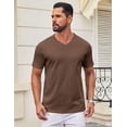 thumbnail image 4 of COOFANDY Mens V Neck T Shirts Cotton Short Sleeve Casual Summer Shirts Basic T Shirt, 4 of 6