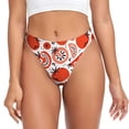 thumbnail image 1 of Balery Hand Drawn Tomatoes Tangas de Algodón para Mujer con Estampado – Ropa Interior Sexy, Transpirable, G-string-X-Small, 1 of 6