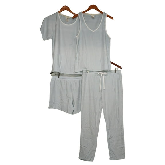 Lucky Brand Ladies' 4-piece Terry Pajama Set, Blue, Size: Medium