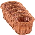 thumbnail image 1 of Chocolate Rattan Mini House Basket for Photo Decoration Sturdy and Durable 5 Pieces 2.56x1.77x1.57 Inches, 1 of 4