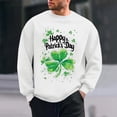 thumbnail image 2 of COM1950s Chandail à Manches Longues pour Hommes, Jour de la Saint-Patrick, Chandail Décontracté Imprimé Col Rond Manches Longues, Chandail Col Rond, Manches pour Hommes, Hauts Manches Longues, 2 of 9