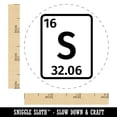 thumbnail image 2 of Sulfur Periodic Table of Elements Science Chemistry Self-Inking Rubber Stamp Ink Stamper - Yellow Ink - Small 3/4 Inch, 2 of 7