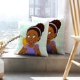 thumbnail image 6 of LALILO Throw Pillow Covers African Girl Woman African Black Cushion Cover 18" x 18", 2 Pack, 6 of 6