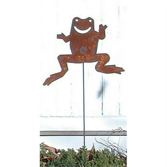 Frog Rusted Garden Stake
