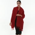 thumbnail image 4 of RIIQIICHY Red Scarfs for Women Winter Pashmina Shawls and Wraps for Evening Dresses Large Warm Scarves, 4 of 5