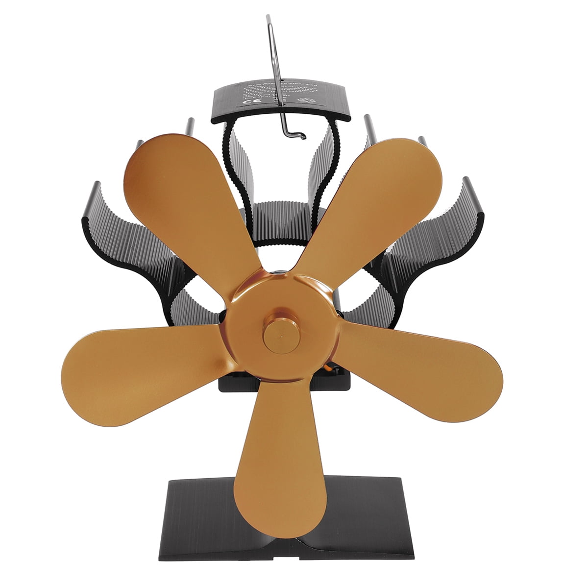 5 Blades Stove Fan Heat Powered Fan For Wood Burning Stoves Or