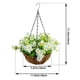 thumbnail image 5 of Advancent Decoración de lavabo colgante de hierro de primera calidad, flores y plantas de imitación de belleza duradera, cestas colgantes, Flores artificiales flor blanca U3-1, 5 of 6