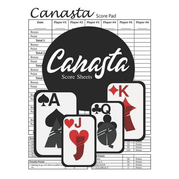 Canasta Score Sheets : 100 Canasta Score Pads * 8.5 x 11 Inches