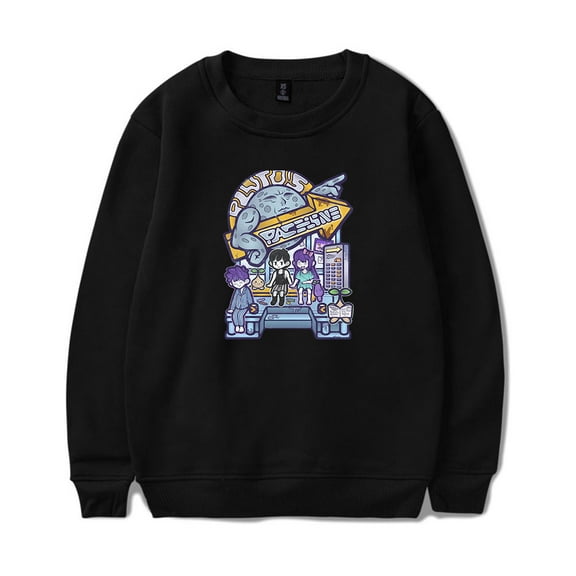 Omori Pluto's Spaceline Crewneck Sweatshirt Unisex Pullovers Casual Streetwear Clothes