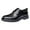 Black, variant on Men's Dress Oxford Shoes Classic Lace Up Formal Cap Toe Shoes Chunky Low Heel Slip On Wide Width Business Loafers Brown Size 7