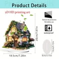 thumbnail image 4 of Fairy Garden Sculpture, Tree Trunk Fairy House Garden Statue, Outdoor Lawn and Yard Decoration, Romantic House Rose Shape Table Ornaments, 4 of 5