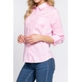 thumbnail image 3 of Women's Long sleeve button down stretch poplin shirt, 3 of 6