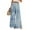 Blue, variant on Women's Floral Print Palazzo Pants - High Waist Wide Leg Bohemian Summer Casual Trousers with Elastic Waist ,Blue,L