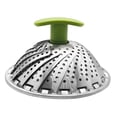 thumbnail image 2 of Dvkptbk Steamer Steamer Kitchen Tools 9 Inch/11 Inch Stainless Steel Cage T-Shaped Nylon Handle Stainless Steel Multifunctional Cage Kitchen Essentials, 2 of 5