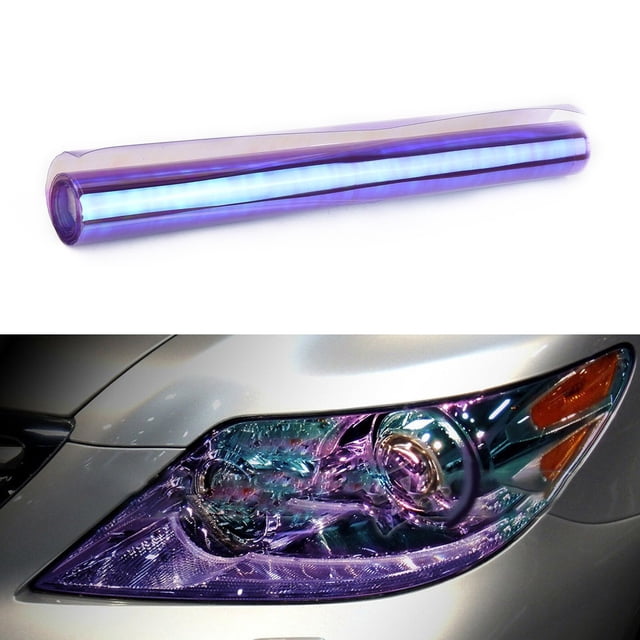 PURPLE Chameleon Neo Chrome Headlight Taillight Fog Gloss Vinyl Tint 12"x24"In