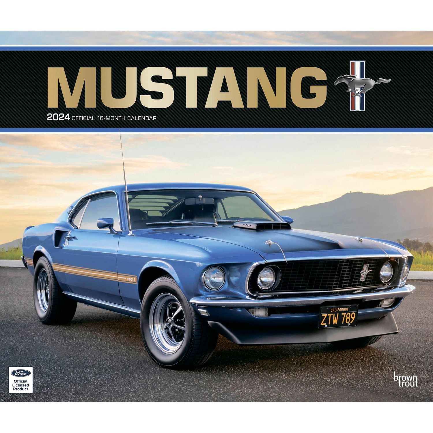 Mustang 2024 35.56x60.96 CM Mur Deluxe Calendrier, 9781975466671