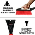 thumbnail image 3 of Oskar Heavy Duty 35 inch Snow Brush with Ice Scraper, Red Black Gray, 3 of 8