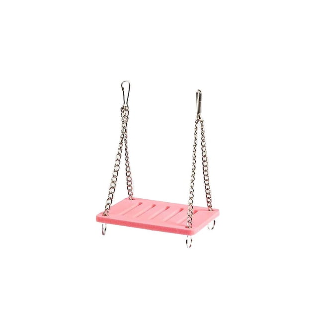 Methold Lindo loro hámster pequeño columpio colgante cama sacudida suspensión hamaca entretenimiento ejercicio juguete mascota suministros Color de Juguetes de animales pequeños Rojo Methold PT004418-03B