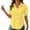 01 Yellow, variant on Fewfanhot Womens Casual Tops Short Sleeve Shirts V Neck Collared Button Down Shirt Tops with Pockets