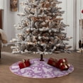 thumbnail image 4 of Balery Purple Butterflies Floral Printed Christmas Tree Skirt , Merry Christmas Party Christmas Tree Decoration,Adjustable Tree Skirt-48", 4 of 6