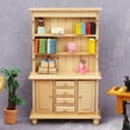 thumbnail image 2 of Vitrina Dollhouse 1:12 en miniatura de madera con 3 estantes, 2 of 3