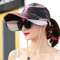 thumbnail image 2 of Sombrero de playa con lazo ajustable para mujer, gorra deportiva para montar al aire libre, sombrilla, protección solar, moda de verano, 2 of 3