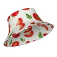 thumbnail image 2 of Bingfone Fresh Red Tomato Bucket Hat For Men Women,Packable Reversible Printed Sun Hats,Fisherman Outdoor Travel Hiking Beach Caps, 2 of 9
