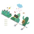 thumbnail image 3 of 1pc Cartoon Switch Sticker 3D Vivid Switch Sticker Self Adhesive Sticker (Succulent Plants), 3 of 8