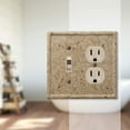 thumbnail image 3 of Amertac 8351TDNC 1 Toggle/1 Duplex Texture Stone Noce Wallplate, 3 of 3