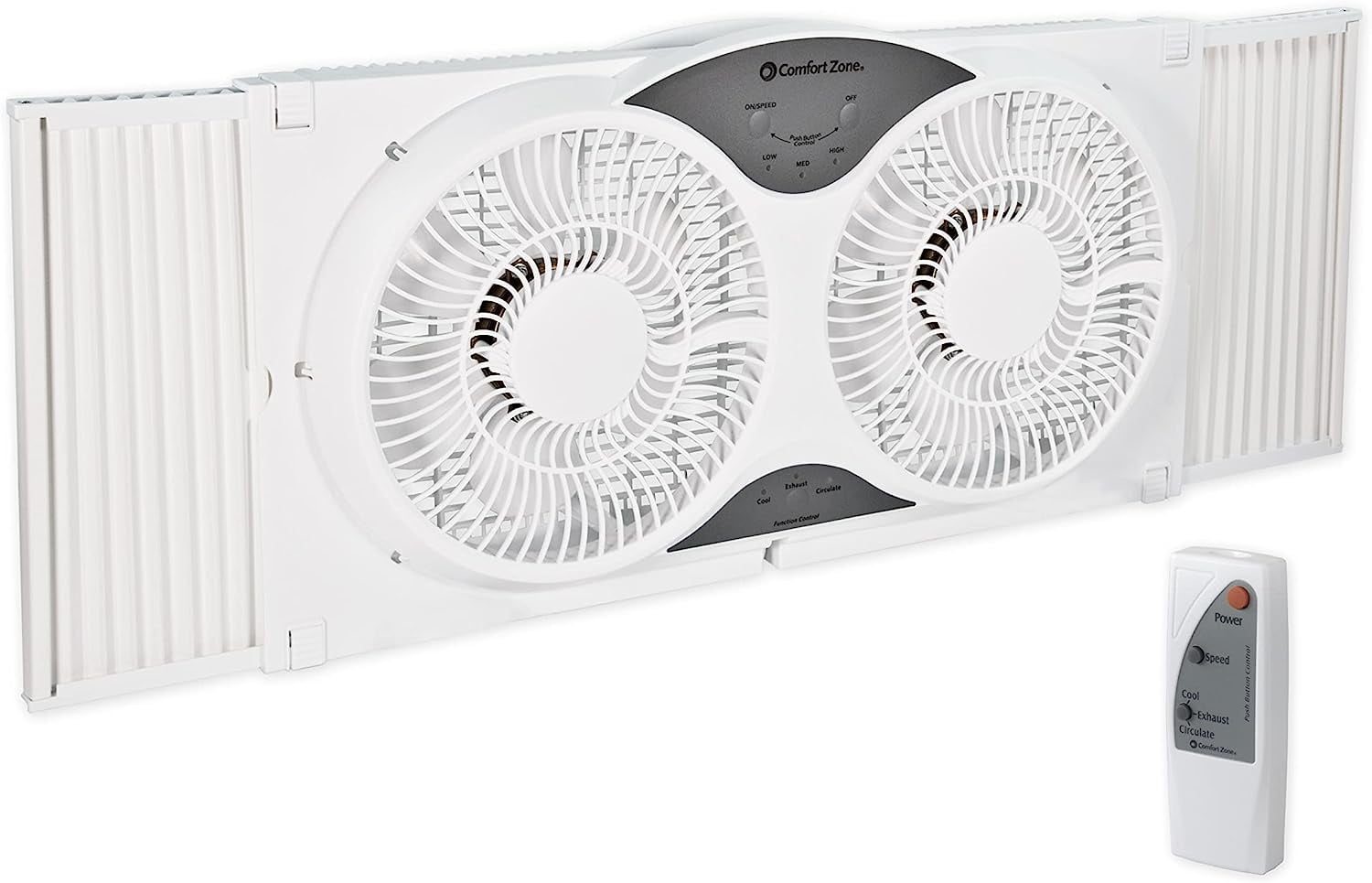 Comfort Zone CZ319WT 9" Twin Window Fan with Reversible Airflow Control