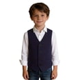 thumbnail image 2 of Vest for Kids Sleeveless Button Up Dark Purple Suit Uniform Shirt Kid Boy'S Formal Suit Vest Boys Vests Size 5-6 Years, 2 of 7