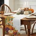 thumbnail image 3 of Fall Orange Table Runner, Autumn Thanksgiving Kitchen Dining Table Decoration for Home Party Decor 13x36 Inches, 3 of 9