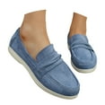 thumbnail image 3 of Casual Slip On Loafers for Women Smart Casual Look Women's Casual On Loafers Comfortable Flat Shoes Soft Suede Breathable Everyday Walking Sneakers For Women, 3 of 9