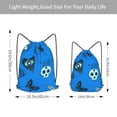 thumbnail image 4 of XMXT Unisex Drawstring Backpack for Women Men, Skeleton Moon Blue Illustration Waterproof Gym Bag String Bags for Shopping Sport Travel, m, 4 of 8