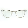 thumbnail image 1 of Lunettes Hipster à Demi-Cerclage Classiques à Monture Transparente Dorée, 1 of 4