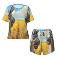thumbnail image 4 of Lsque Funny Countryside Donkey Women's Short-Sleeved Pajama Set - 2 Piece Soft and Lightweight Sleepwear Set-Small, 4 of 9