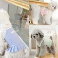 thumbnail image 3 of Flmtop Jupe pour Animaux de Compagnie Sans Manches Ourlet Volants en Coton à Deux Jambes Chiot Robe pour Parti Rose, 3 of 9
