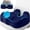 Blue, variant on Seat Cushion, Gel Chair Cushions, Office Chair Cushions, Anti-Slip Bottom & Removable Cover Tailbone Pain Relief Cushion, Memory Foam Seat Cushion, 5.28 in Thick (Black)