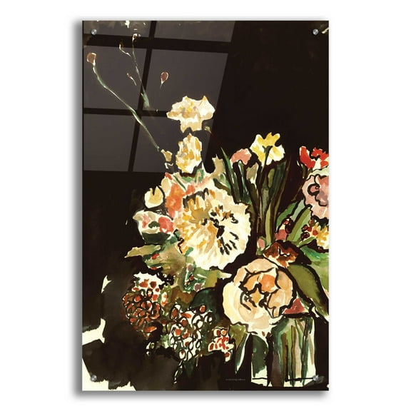Epic Art 'Evening Study in the Garden ' by Kamdon Kreations, Acrylic Glass Wall Art, 24"x36"