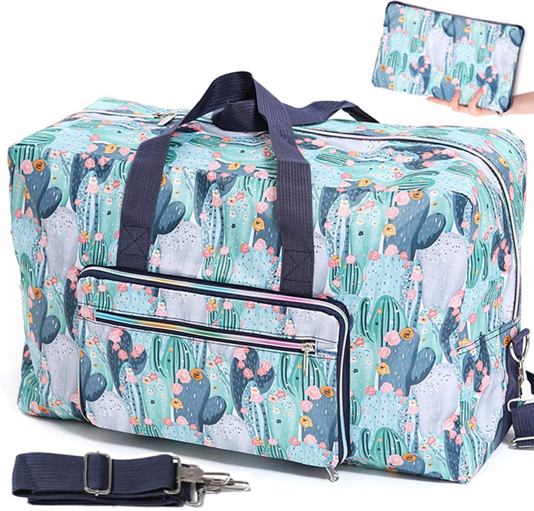 ZQB 22" Overnight Carry On Weekender Bag for Women Girls  Foldable Travel Duffle Bag