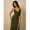 Army Green, variant on Women Green Knit V-Neck Sleeveless Dress Open Back Long