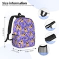 thumbnail image 3 of Goofa Pugs and Flowers Pattern Lightweight Student Backpack for School, Water-Resistant, Adjustable Straps, Fits 15" Laptop, Multiple Pockets for Books, Accessories, 3 of 3