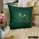 thumbnail image 5 of Funda de cojín de seda verde de 45 x 45 cm con diseño de Halloween y Navidad. Letras y palabras modernas "Ho Ho Ho" para sofá, hotel, sala de estar y dormitorio. - Ho Ho Cheer, 5 of 7