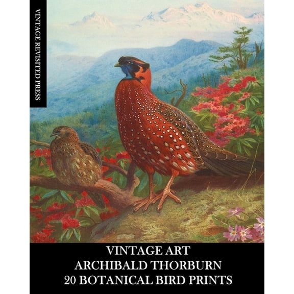 Vintage Art: Archibald Thorburn: 20 Botanical Bird Prints: Ephemera for Framing, Home Decor, Collage and Decoupage, (Paperback)