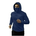 thumbnail image 6 of ZUKMRJPC Men's Hoodie Slim Fit Long Sleeve Fleece Lined Hooded Sweatshirt Casual Warm Athletic Pullover Tops with Face Cover Mask, 6 of 8